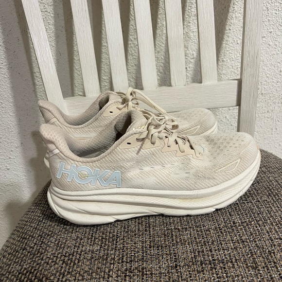 HOKA Women's Cream Running Shoes - Picture 1 of 9